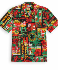 2025 Christmas Jolly Santa on Vacation Hawaiian Shirt