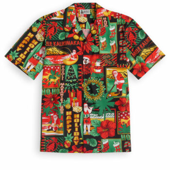2025 Christmas Jolly Santa on Vacation Hawaiian Shirt