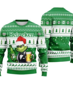 Heineken Grinch Christmas Ugly Sweater