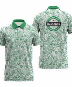 Heineken Summer Doodle Art Polo Shirt