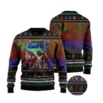Hippie Peace Love Ugly Christmas Sweater