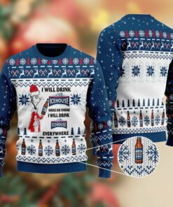 Icehouse Cat Hat Will Drink Everywhere Ugly Sweater