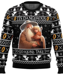 It’s Dangerous to go Alone Lord of the Rings Ugly Christmas Sweater
