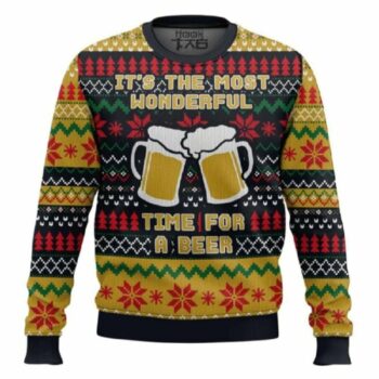 It’s The Most Wonderful Time For A Beer Parody Ugly Christmas Sweater