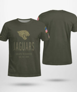 Jacksonville Jaguars Forest Green 2025 Salute to Service T-Shirt