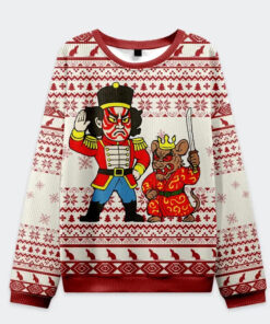 Japanese Knight And His King Ugly Christmas Sweater