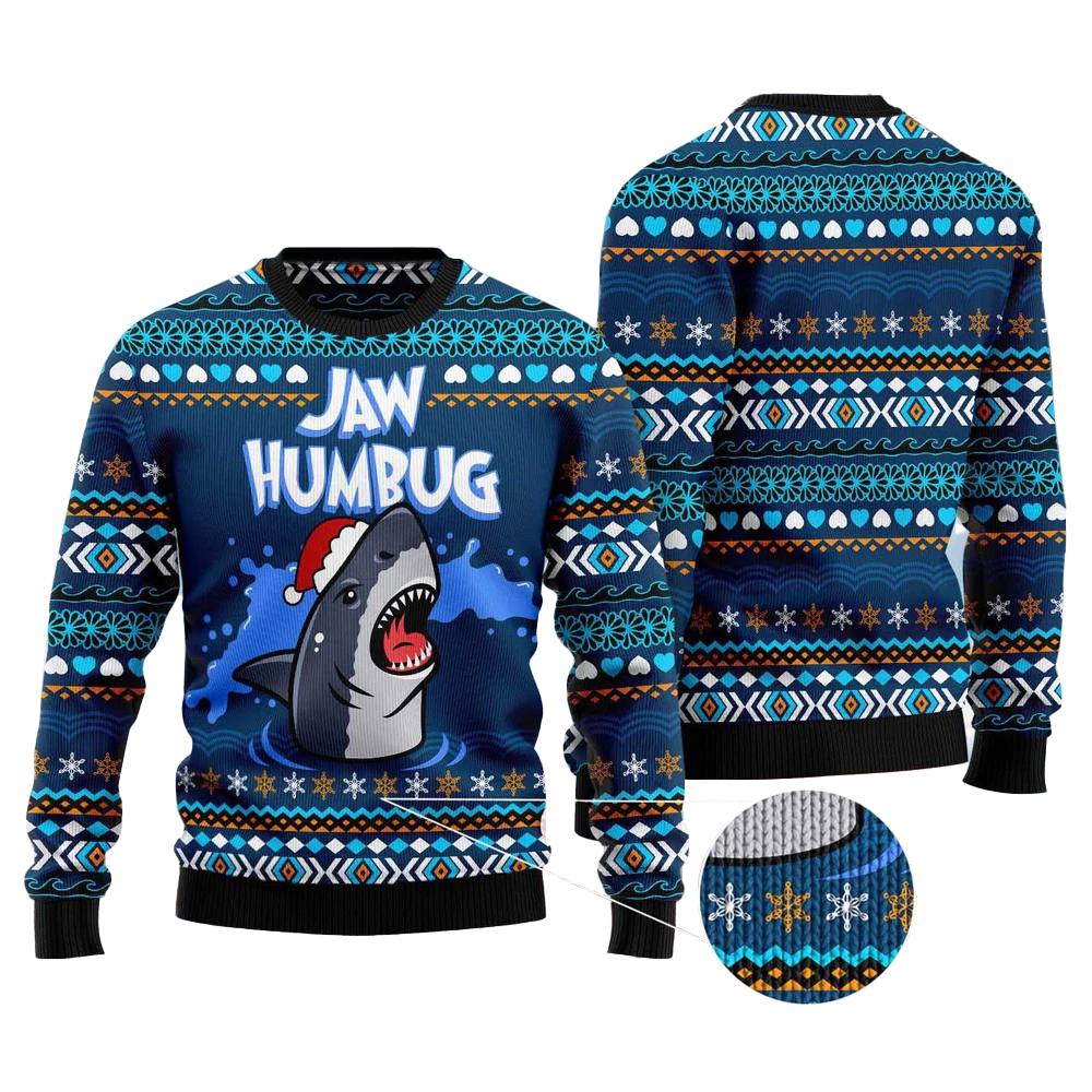 Jaw Humbug Ugly Christmas Sweater Jaw Humbug Ugly Christmas Sweater