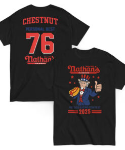 Joey Chestnut 17th Nathan Famous Hot Dog Jersey 2025 T-shirt