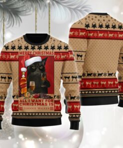Johnnie Walker Is All I Want For Christmas Ugly Sweater