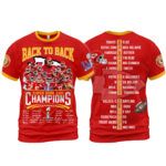 Kansas City Chiefs Back To Back Super Bowl Champions T-Shirt