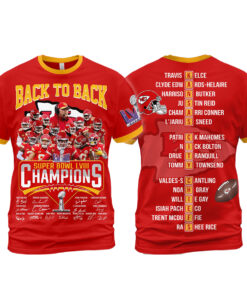Kansas City Chiefs Back To Back Super Bowl Champions T-Shirt