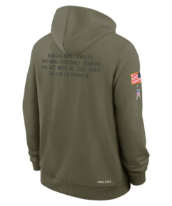 Kansas City Chiefs Olive 2025 Salute to Service Hoodie