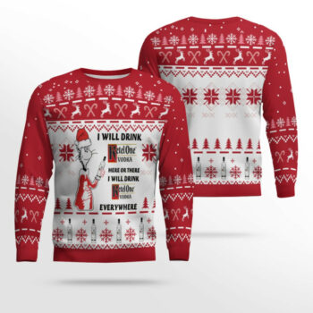 Ketel One Cat Hat Will Drink Everywhere Ugly Sweater