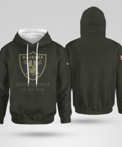Las Vegas Raiders Forest Green 2025 Salute to Service Hoodie