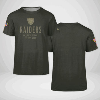 Las Vegas Raiders Forest Green 2025 Salute to Service Shirt
