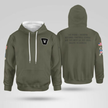 Las Vegas Raiders Olive 2025 Salute to Service Hoodie