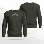 Los Angeles Chargers Forest Green 2025 Salute to Service Hoodie