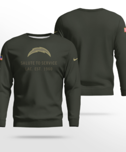 Los Angeles Chargers Forest Green 2025 Salute to Service Hoodie 3 Los Angeles Chargers Forest Green 2025 Salute to Service SweatShirt