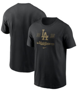Los Angeles Dodgers Black 2025 World Series World Wide T-Shirt