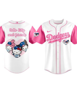 Los Angeles Dodgers Hello Kitty Night Pink Kuromi 2025 Baseball Jersey