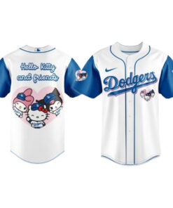 Los Angeles Dodgers Hello Kitty and Friend Melody Kuromi Baseball Jersey