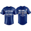 Los Angeles Dodgers NL West Division Champions 2025 Baseball Jersey 2 Los Angeles Dodgers NL West Division Champions 2025 Baseball Jersey