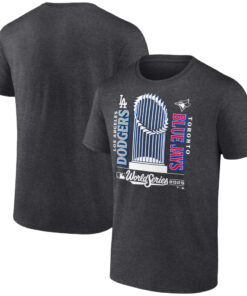 Los Angeles Dodgers vs. Toronto Blue Jays Charcoal Changeup Matchup T-Shirt
