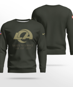 Los Angeles Rams Forest Green 2025 Salute to Service Shirt