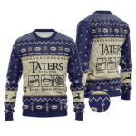LOTR Taters Potatoes Ugly Christmas Sweater Navy 1 Lotr Taters Potatoes Ugly Christmas Sweater Navy
