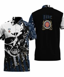 Miller Lite Skull Legend Polo Shirt
