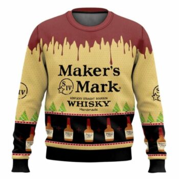 Maker’s Mark Whisky Ugly Christmas Sweater