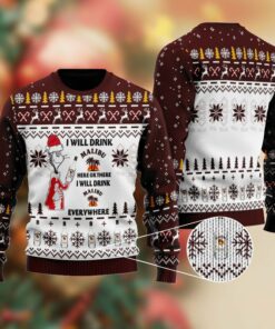 Malibu Cat Hat Will Drink Everywhere Ugly Sweater