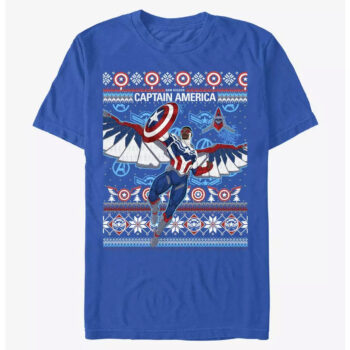 Marvel Captain America Sam Wilson Ugly Holiday T-Shirt