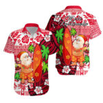 Mele Kalikimaka Hawaiian Shirt Christmas with Santa Claus