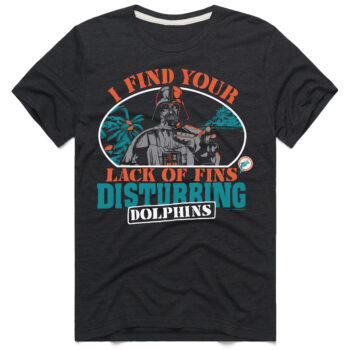 Miami Dolphins Charcoal Star Wars x Football League T-Shirt