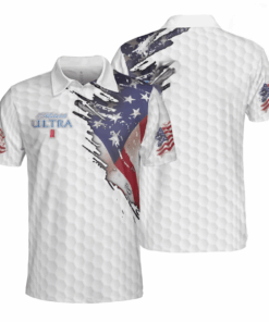 Michelob Ultra American Flag Golf Polo Shirt