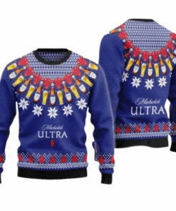 Michelob Ultra Circle Christmas Star Ugly Sweater