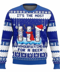 Michelob Ultra Christmas Wonderfultime For a Beer Ugly Sweater