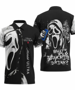 Michelob Ultra Ghostface Scream Polo Shirt