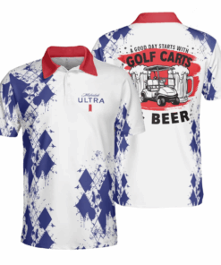 Michelob Ultra Golf Carts Polo Shirt