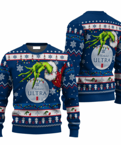 Michelob Ultra Grinch Hand Stock Ugly Sweater