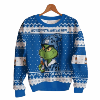 Michelob Ultra Make Me Happy Ugly Sweater