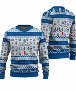 Michelob Ultra Snowing Christmas Ugly Sweater