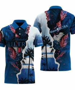 Michelob Ultra Tropical Torn Paper Polo Shirt