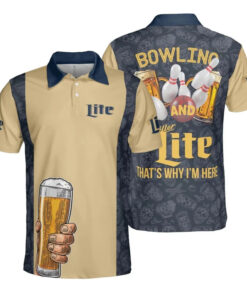 Miller Lite And Bowling Polo Shirt