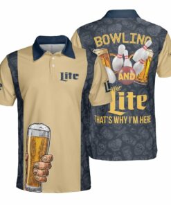 Miller Lite And Bowling Polo Shirt