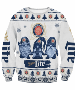 Miller Lite Christmas Gnomies Ugly Sweater