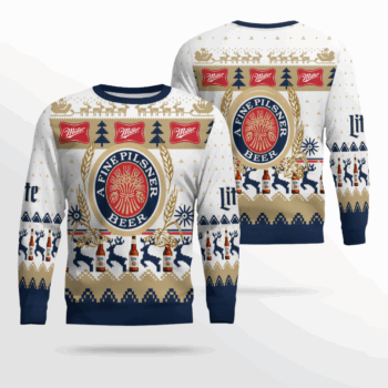 Miller Lite Christmas Ugly Sweater
