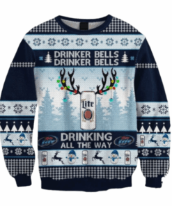 Miller Lite Drinker Bell Ugly Sweater