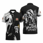 Miller Lite Ghostface Scream Polo Shirt
